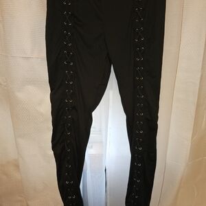 Rue21 Black Lace-Up Leggings